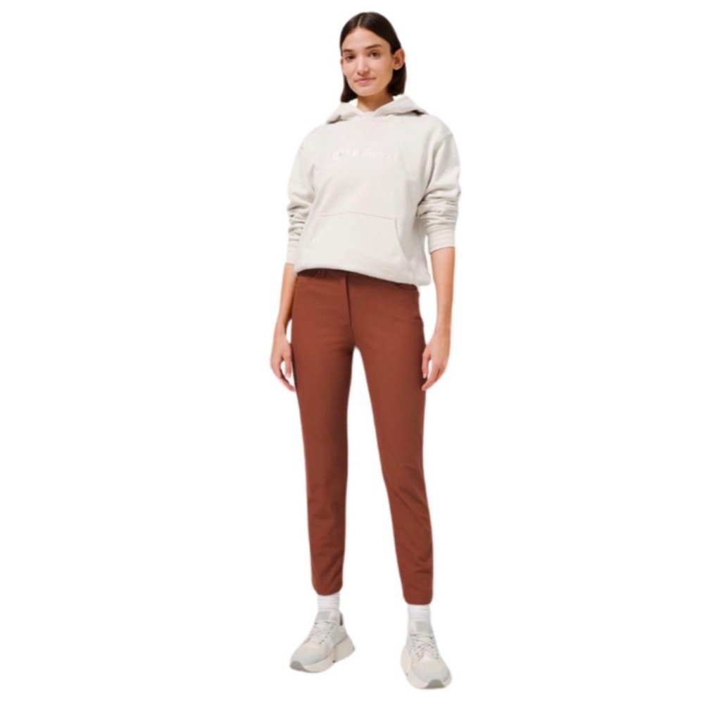 Lululemon City Sleek 5 Pocket 7/8 Pant Dark Terracotta Copper Womans Size 8